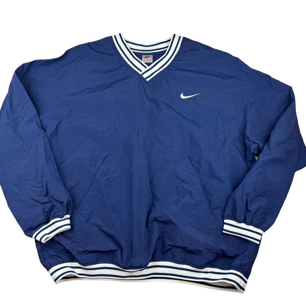 Vintage Nike Pullover Windbreaker Jacket XL Navy Blue